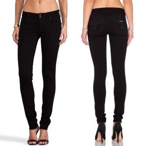 Hudson Collin Black Mid Rise Skinny Jeans Size 27